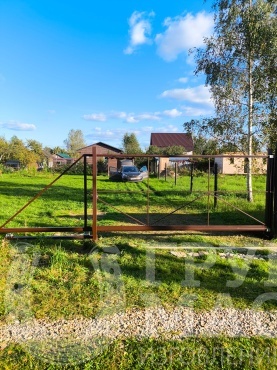 Ворота без обшивки и забор из профлиста