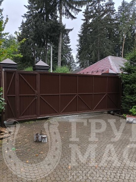 Ворота из профлиста с калиткой