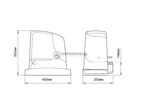 NICE RUN1200HSBDKIT автоматика для откатных ворот
