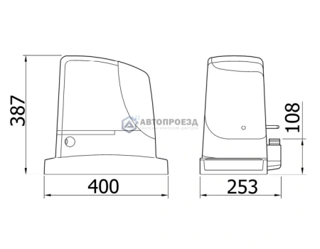 NICE RUN400HSKIT2 привод для откатных ворот