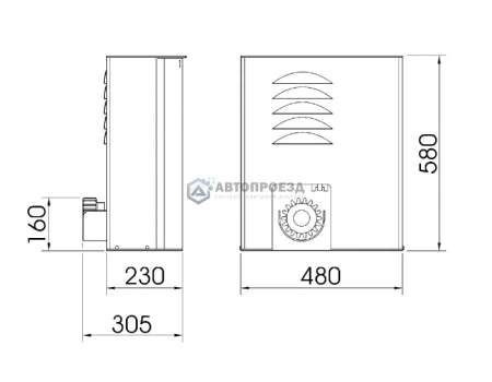 NICE TUB 3500 привод для откатных ворот