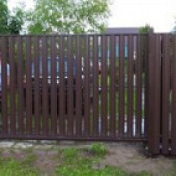 Ворота из евроштакетника