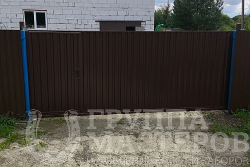 Автоматические  ворота с калиткой